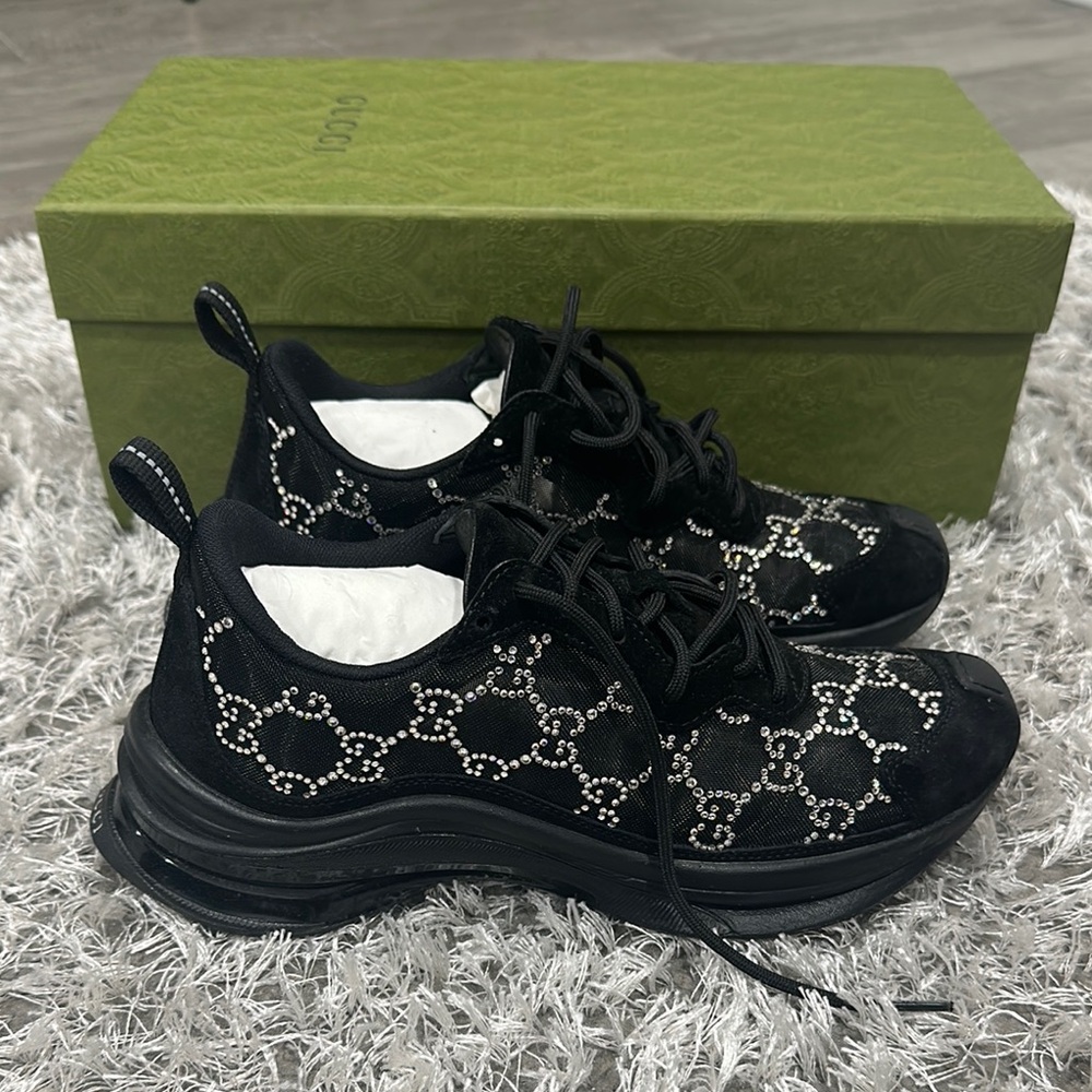 Gucci Run GG Crystal accented sneakers